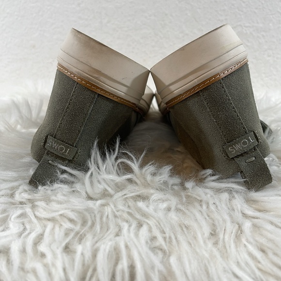 TOMS Paxton Vetiver Grey Suede Slip On Shoes Size 8.5 - Picture 10 of 13